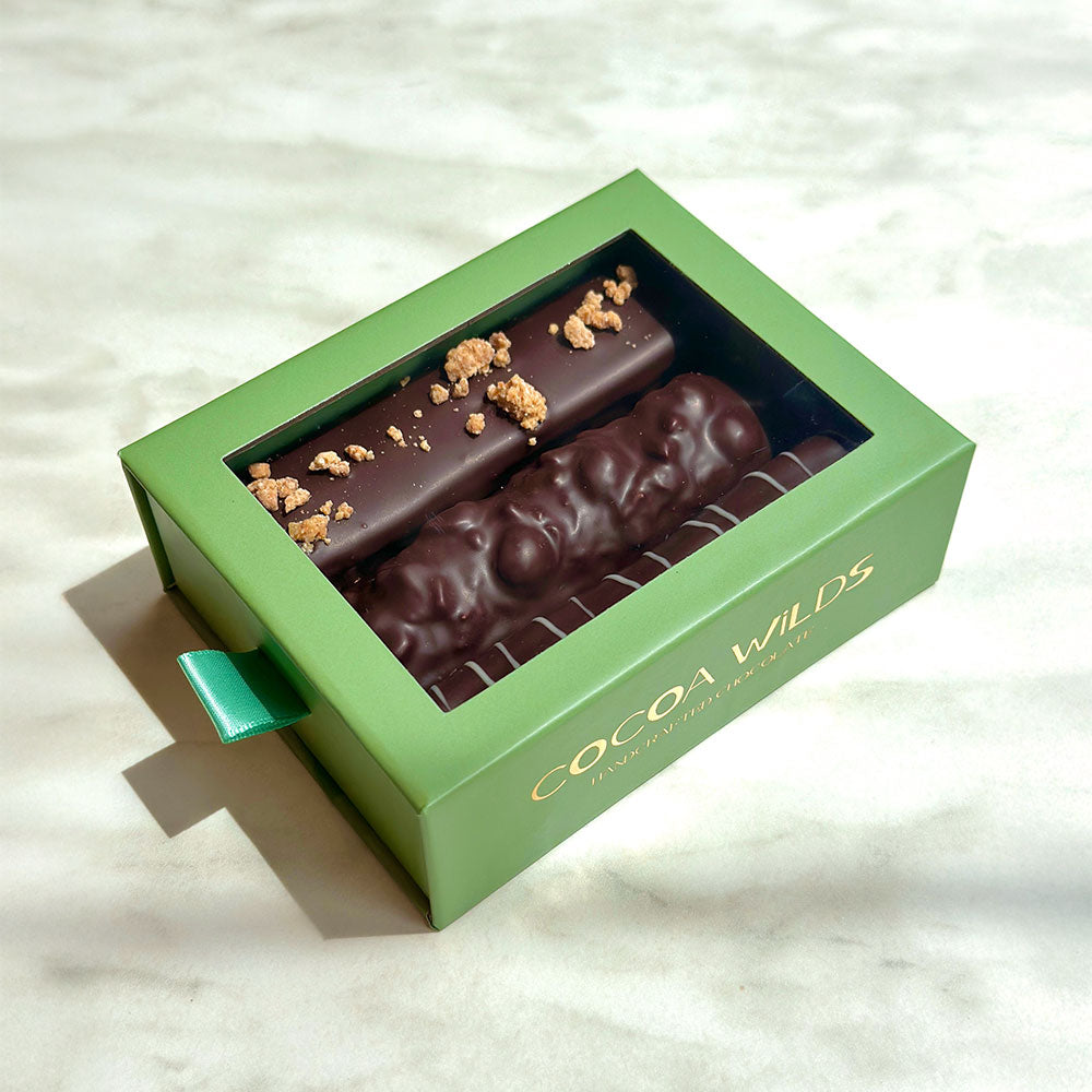 Cocoa wilds Three Piece Premium Candy Bar Set