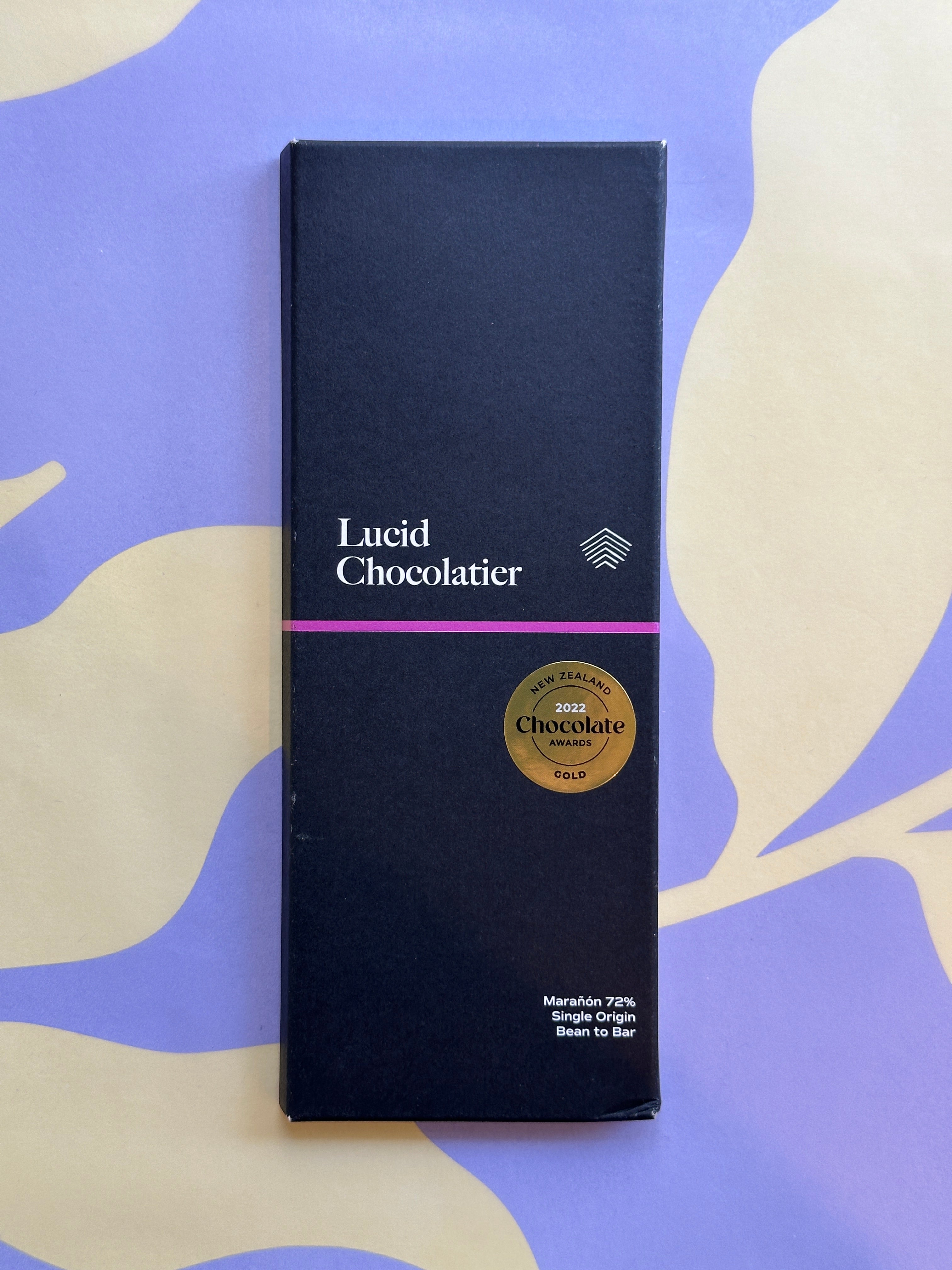 Lucid 72% Dark Chocolate Bean to Bar, Single Origin from Marańõn, Peru.