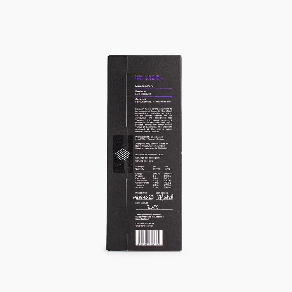 Lucid Marañon Single Origin 72% Dark Chocolate Bar