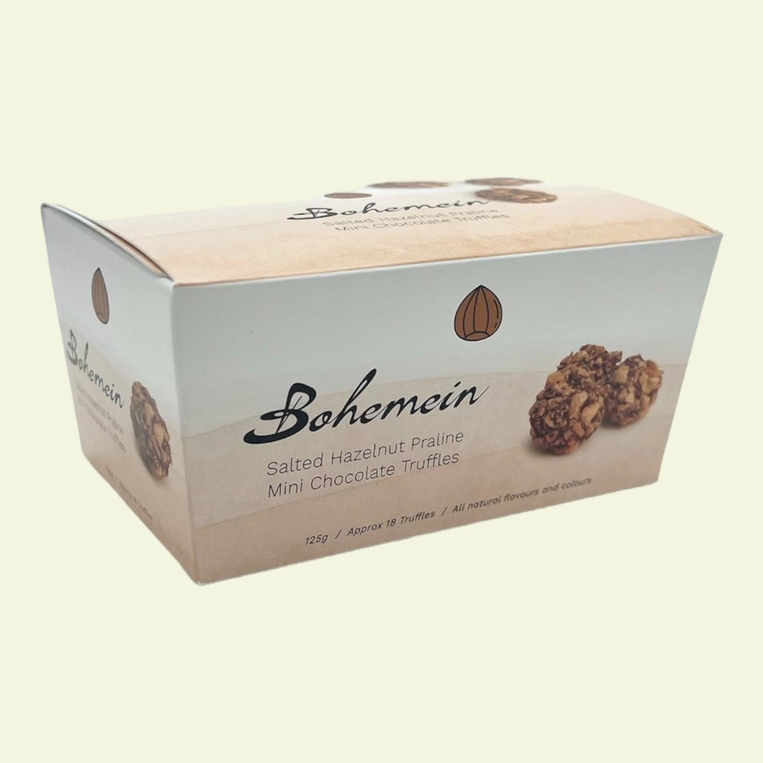 Bohemein Salted Hazelnut Chocolate Truffle Box