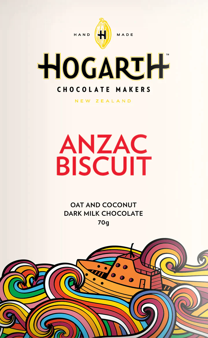 Hogarth Anzac Biscuit Dark Milk Chocolate Bar